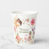 Fairy Birthday Enchanted Forest Girl 1st Birthday Papieren Bekers (Voorkant)