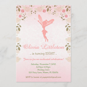 Fairy Birthday Invitation - Enchanted Fairy Garden Kaart