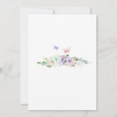 Fairy Birthday Invitation Girl Kaart (Achterkant)