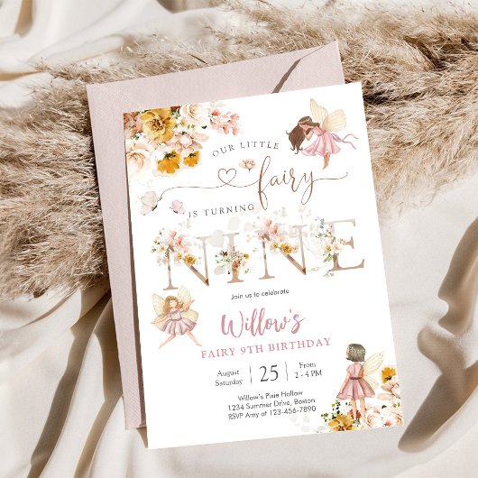 Fairy Birthday Invitation Girl Kaart