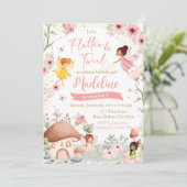 Fairy Birthday Invitation Girl Magical Garden Kaart (Staand voorkant)