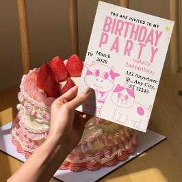  fairy birthday invitation girls kaart