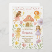 Fairy Birthday Invitation Kaart (Voorkant / Achterkant)