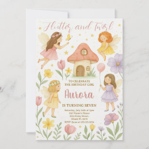Fairy Birthday Invitation Kaart