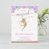 Fairy Birthday Invitation Kaart (Staand voorkant)