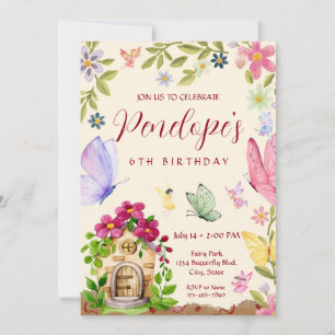 Fairy Birthday Invitation Kaart