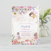 Fairy Birthday Invitation Kaart (Staand voorkant)