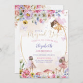 Fairy Birthday Invitation Kaart (Voorkant / Achterkant)