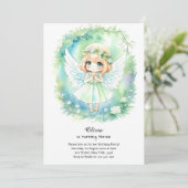 Fairy Birthday Invitation Kaart (Staand voorkant)
