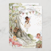 Fairy Birthday Invitation Kaart (Voorkant / Achterkant)