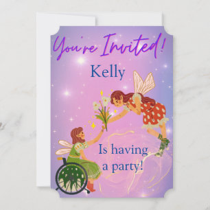 Fairy Birthday Invitation Kaart