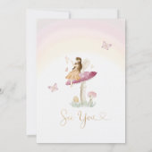 Fairy Birthday Invitation Kaart (Achterkant)