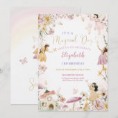 Fairy Birthday Invitation Kaart (Voorkant / Achterkant)