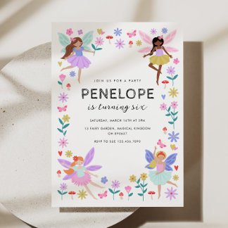 Fairy Birthday Invitation Kaart