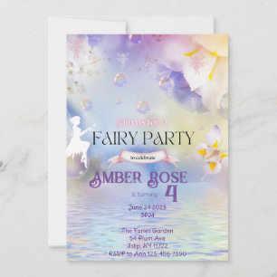 Fairy Birthday Invitation Kaart