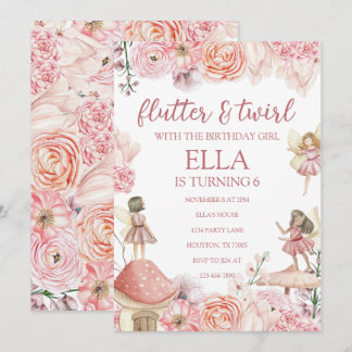 Fairy Birthday Invitation Kaart