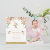 Fairy Birthday Invitation Whimsical Magical Party Kaart (Staand voorkant)