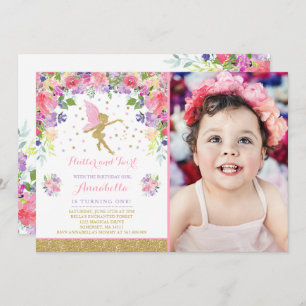 Fairy Birthday Invitation Whimsical Magical Party Kaart