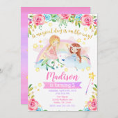 Fairy Birthday Invitation Whimsical Magical Party Kaart (Voorkant / Achterkant)