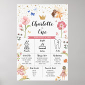 Fairy Birthday Milestone Chart Birthday Board Poster (Voorkant)