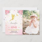 Fairy Birthday Nodig Roze Goud Magisch Whimsical u Kaart (Voorkant)