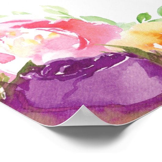 Fairy Birthday Party Backdrop Banner Floral Poster (Hoek)