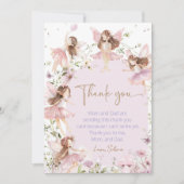 Fairy Birthday Party Bedankkaart (Voorkant)