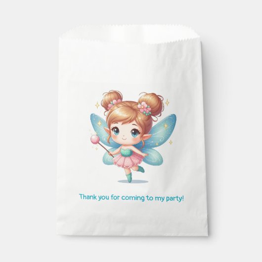 Fairy Birthday Party Bedankzakje (Voorkant)