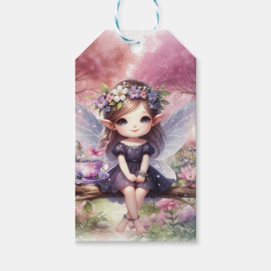 Fairy Birthday Party Cadeaulabel (Voorkant)