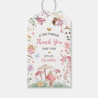 Fairy Birthday Party Favor Gift Tags Cadeaulabel