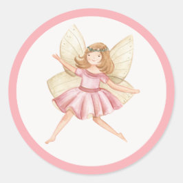 Fairy Birthday Party Favor Ronde Sticker