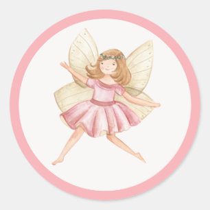 Fairy Birthday Party Favor Ronde Sticker