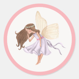 Fairy Birthday Party Favor Ronde Sticker