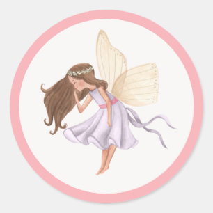 Fairy Birthday Party Favor Ronde Sticker