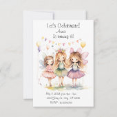 Fairy Birthday Party Invitation Kaart (Voorkant)