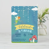 Fairy Birthday Party Invitation Kaart (Staand voorkant)