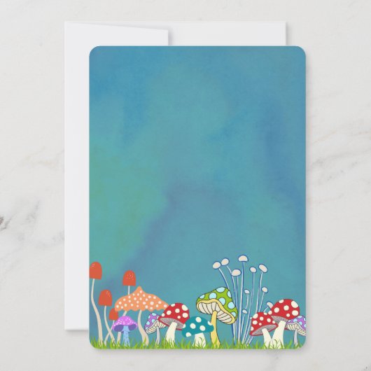 Fairy Birthday Party Invitation Kaart (Achterkant)