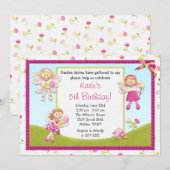 Fairy Birthday Party Invitation Kaart (Voorkant / Achterkant)