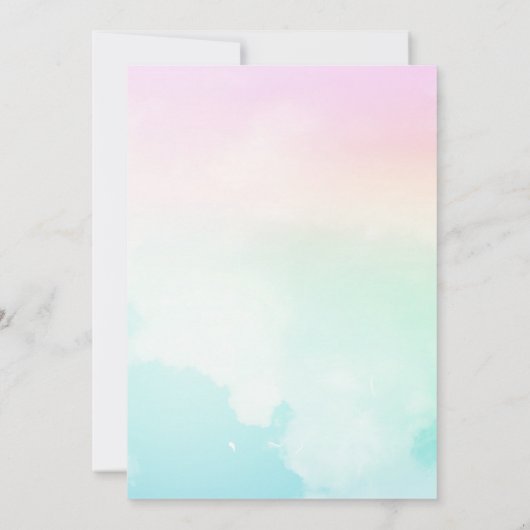 Fairy Birthday Party Invitation Kaart (Achterkant)