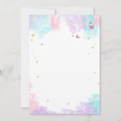 Fairy Birthday Party Kaart (Achterkant)