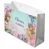 Fairy Birthday Princess Fairy Birthday Gift Bag Groot Cadeauzakje (Achterkant Gekanteld)
