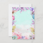 Fairy Birthday Princess Fairy Birthday Invitation Kaart (Achterkant)