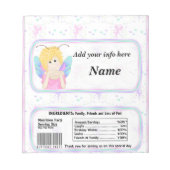 Fairy Birthday Snoep Bar Wrapper Party Favorieten Notitieblok (Voorkant)