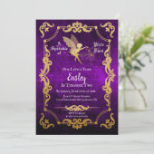 Fairy Birthday Uitnodiging (Staand voorkant)