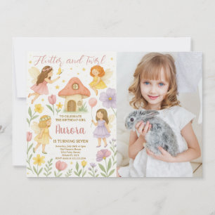 Fairy Birthday Uitnodiging met foto