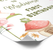 Fairy Birthday Welcome Enchanted Forest Girl Pink Poster (Hoek)