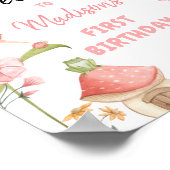 Fairy Birthday Welcome Enchanted Forest Girl Pink Poster (Hoek)