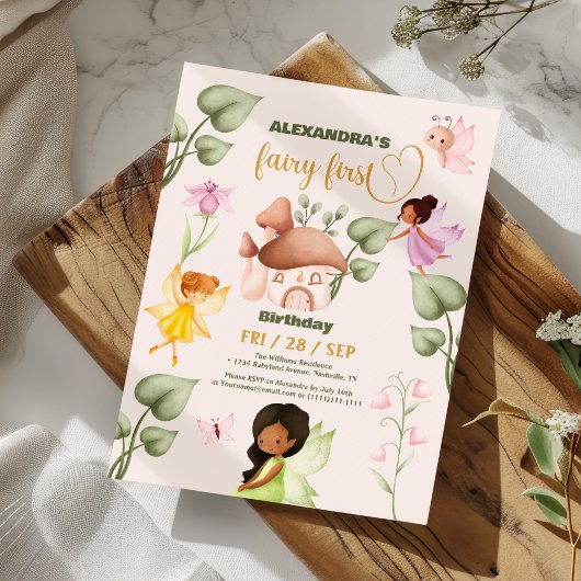 Fairy Birthday Whimsical Princess Fairy Birthday Kaart