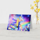 Fairy Blessing Wenskaart Kaart (Gele Bloem)