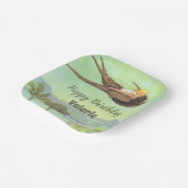 Fairy bloementuin betoverde bos meisje papieren bordje (Gebogen)